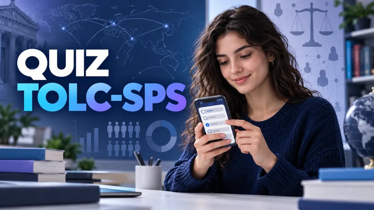 Quiz TOLC-SPS: 10 domande sul modello del test di Scienze Politiche — app UniTest Pro
