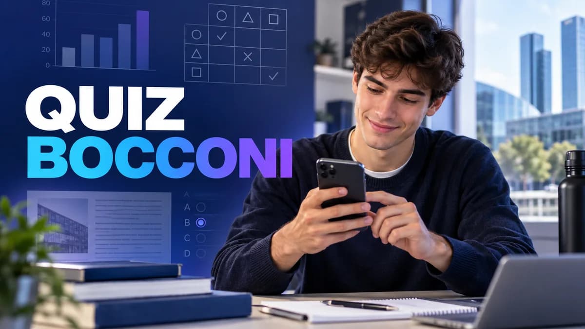 Quiz Bocconi: 10 domande sul modello del test di ammissione — app UniTest Pro