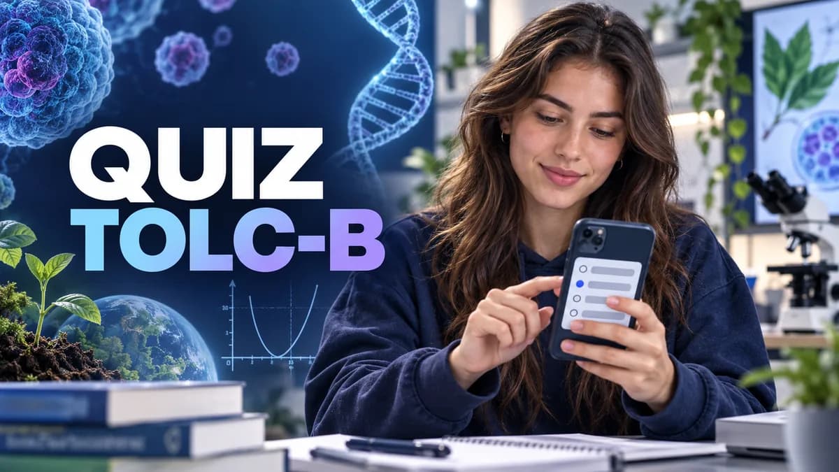 Quiz TOLC-B: 10 domande sul modello del test di Biologia — app UniTest Pro