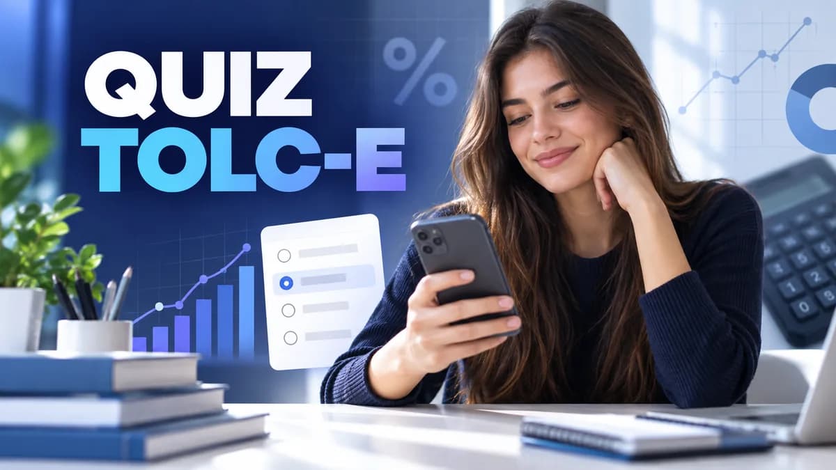 Quiz TOLC-E: 10 domande sul modello del test di Economia — app UniTest Pro
