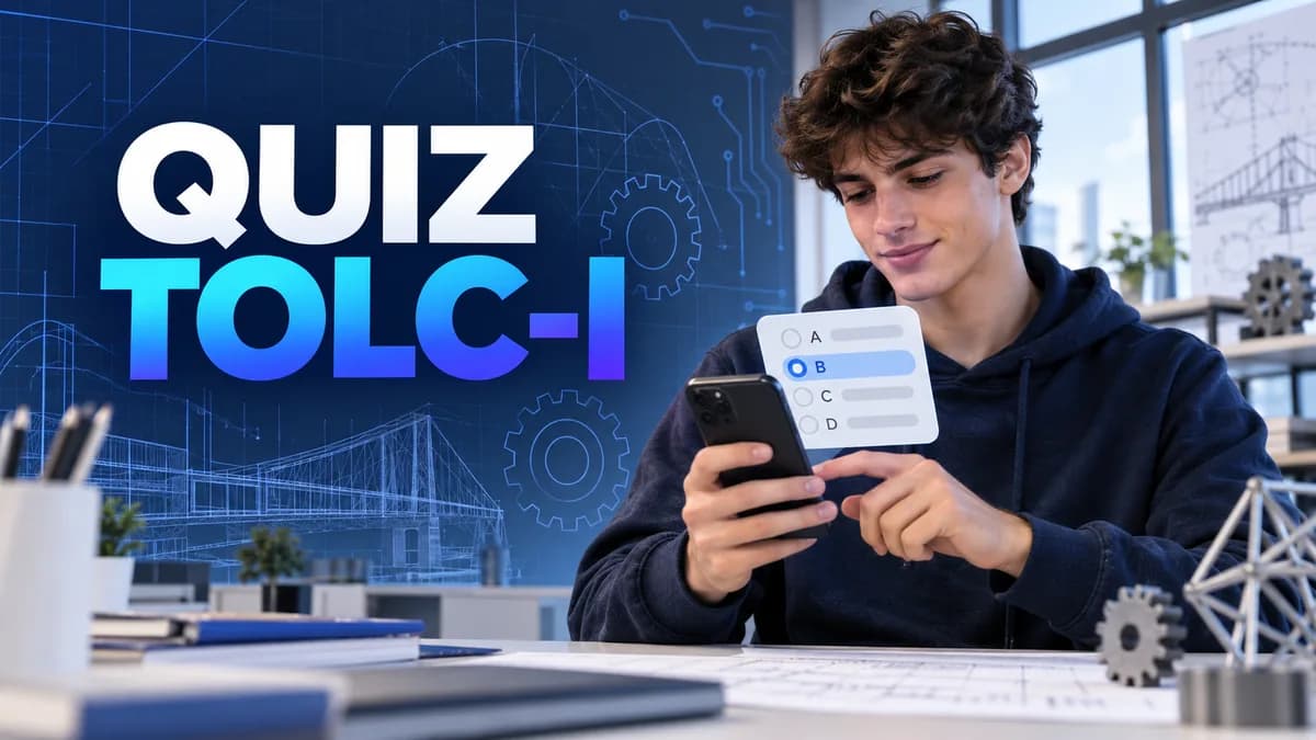 Quiz TOLC-I: 10 domande sul modello del test di Ingegneria — app UniTest Pro