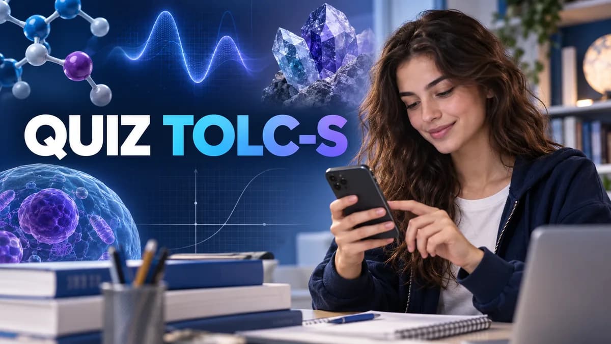 Quiz TOLC-S: 10 domande sul modello del test di Scienze — app UniTest Pro