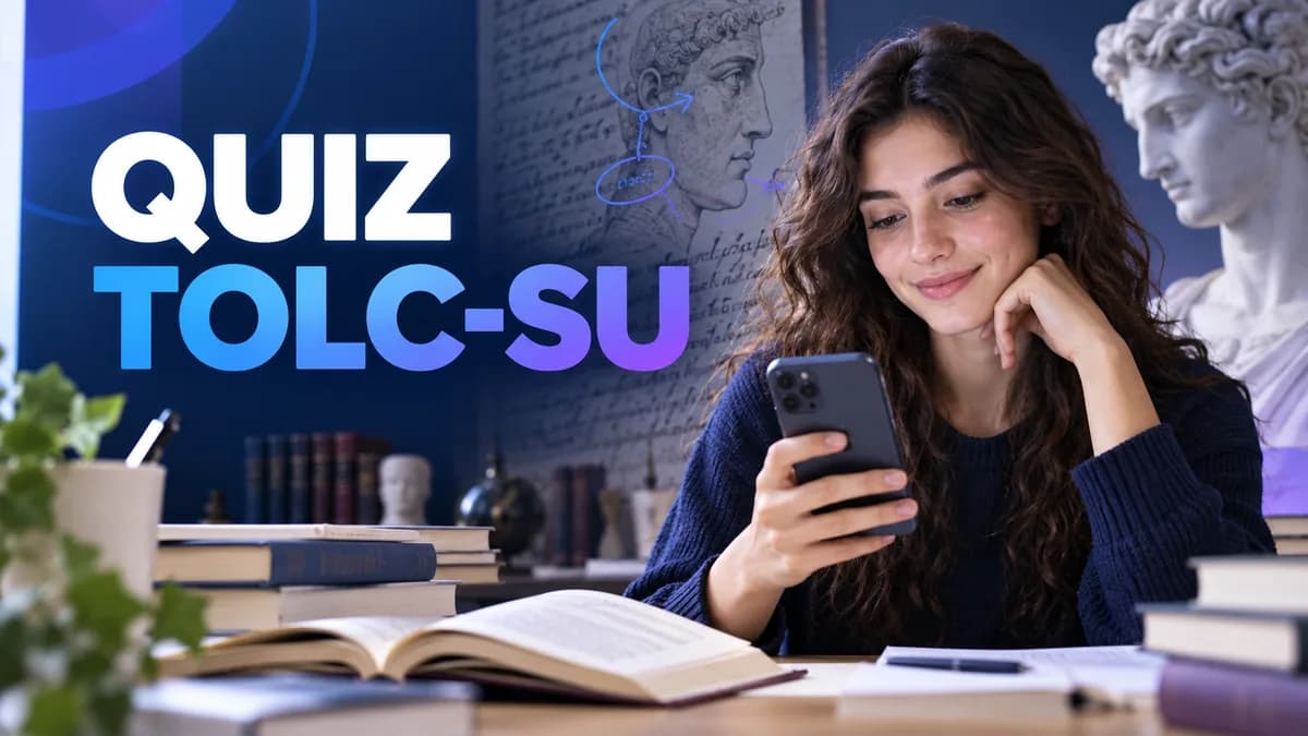 Quiz TOLC-SU: 10 domande sul modello del test di Studi Umanistici — app UniTest Pro