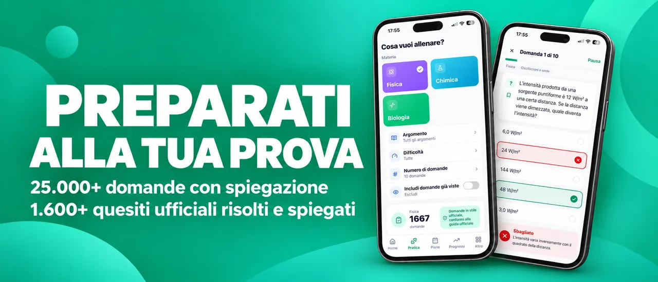 Preparati alla tua prova: 25.000+ domande con spiegazione, 1.600+ quesiti ufficiali risolti e spiegati